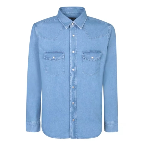 Tom Ford Cotton Denim Shirt Blue 