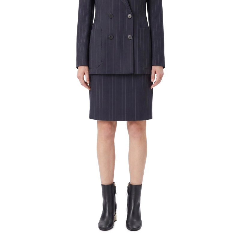 Givenchy Minirock Midirock aus Wolle & Seide dunkelblau(Image 2)