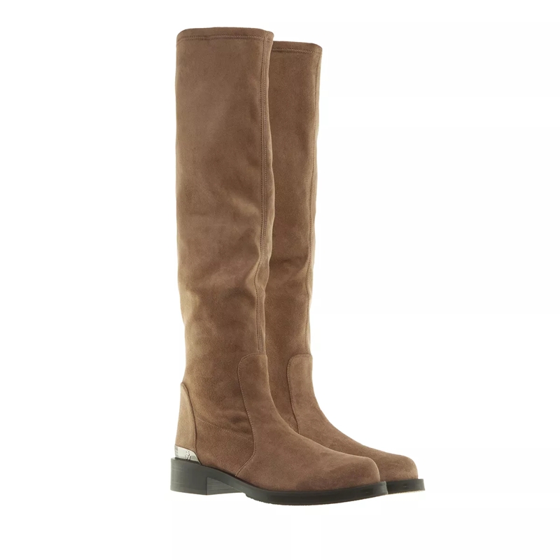 Stuart Weitzman Overknee-Boots Mercer Bold Sw Logo Slouch Boot Khaki