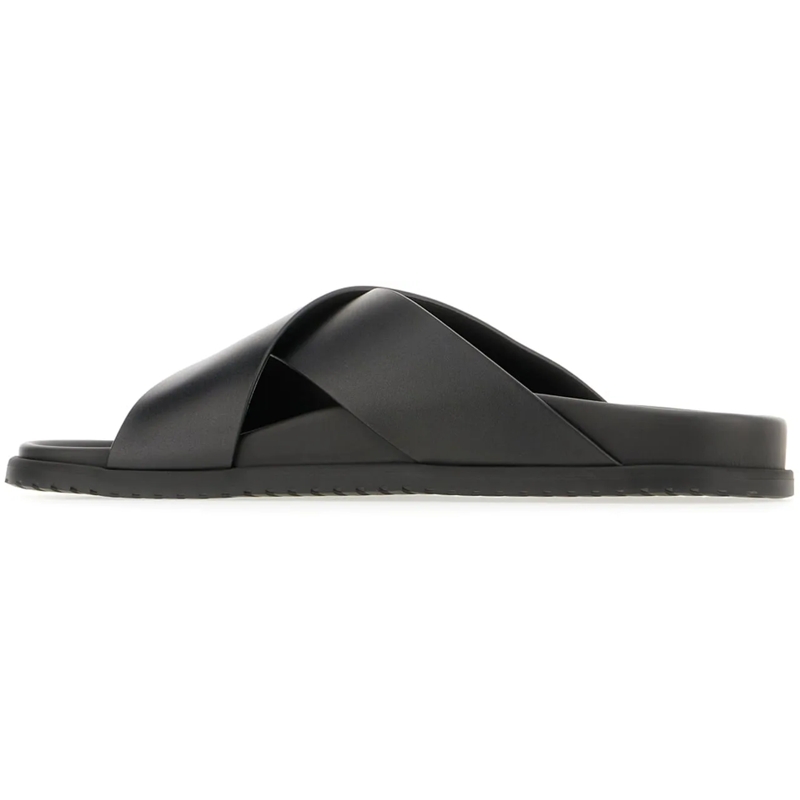 Dolce&Gabbana Hausschuhe Dolce&gabbana Black leather slippers schwarz(Image 3)