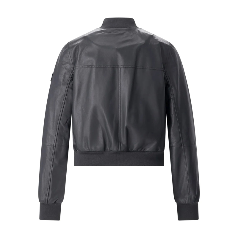 Peuterey Übergangsjacke Bomberjacke CHOISYA aus Nappaleder schwarz(Image 2)