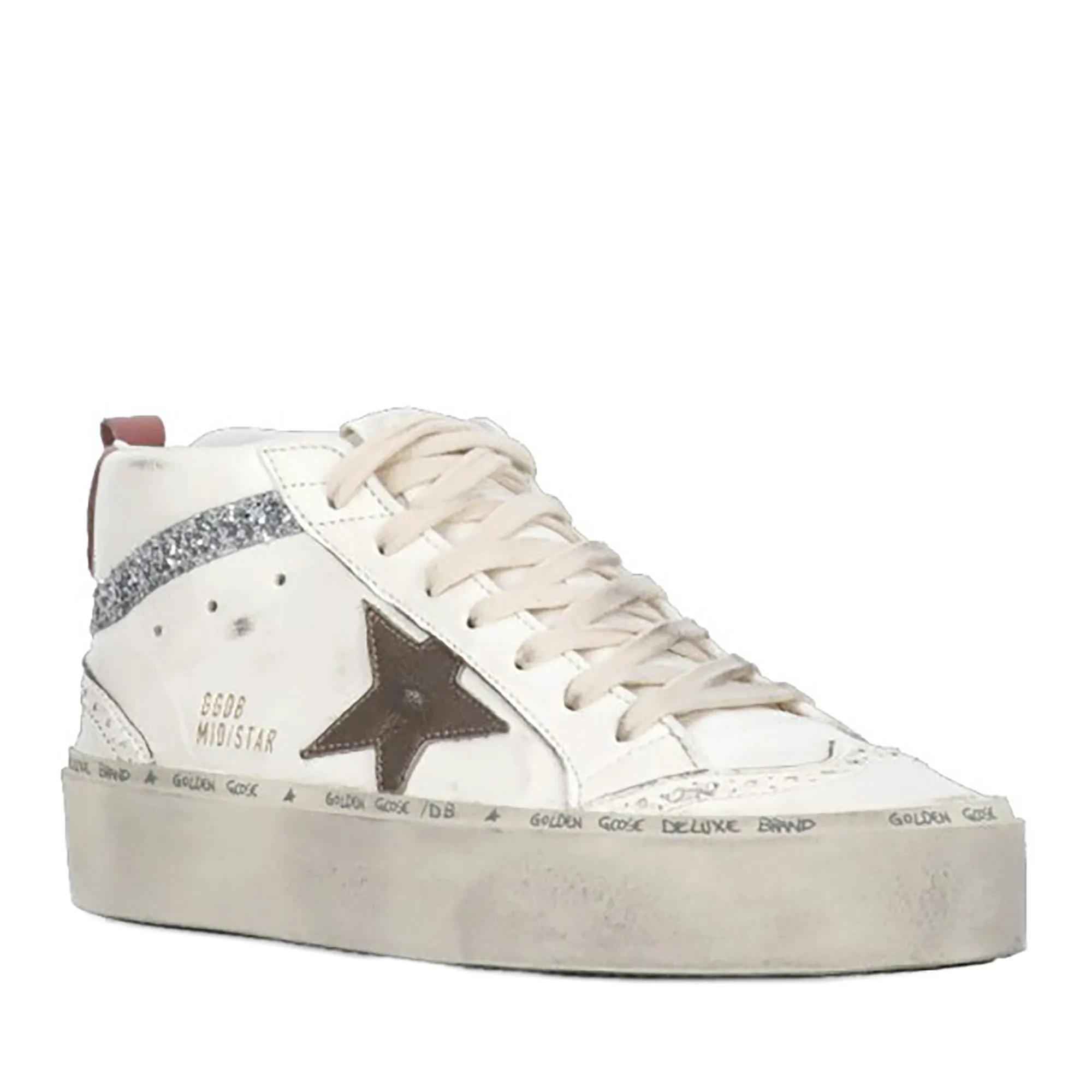 Golden Goose Low-Top Sneakers Hi Mid Star Sneakers in wit