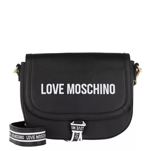 Love Moschino Borsa Vit Natural Grain Mix Crossbody Bag Nero Cross body-väskor
