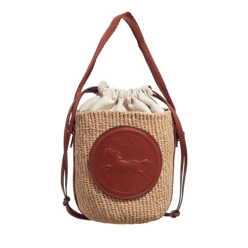 Chloé Bucket Bag Horse Medal Basket Sepia Brown