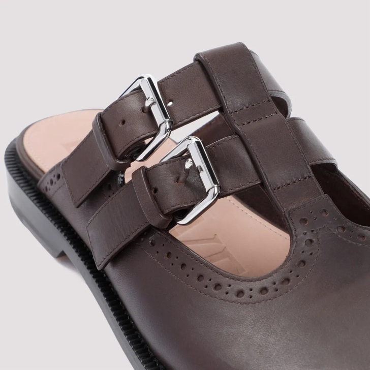 Loewe Campo Mary Jane Mules Brown Mule