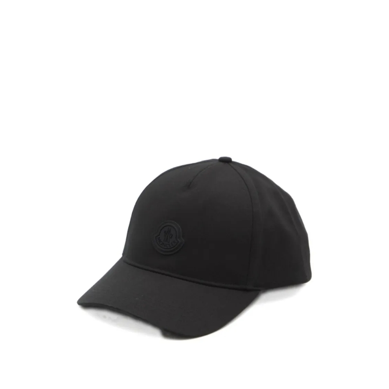 Moncler Hoed Black Cotton Baseball Cap Black