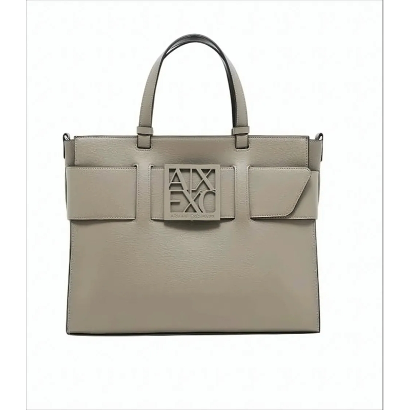 Armani Exchange Schultertasche Structured Beige Tote Bag White
