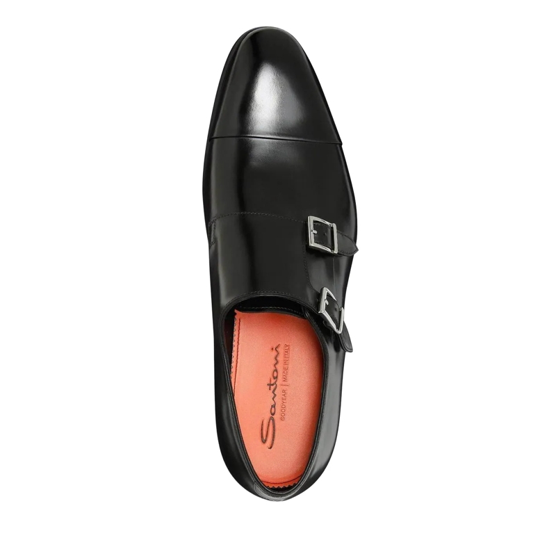 Santoni Slides Leather doublebuckle shoe weiß(Image 3)