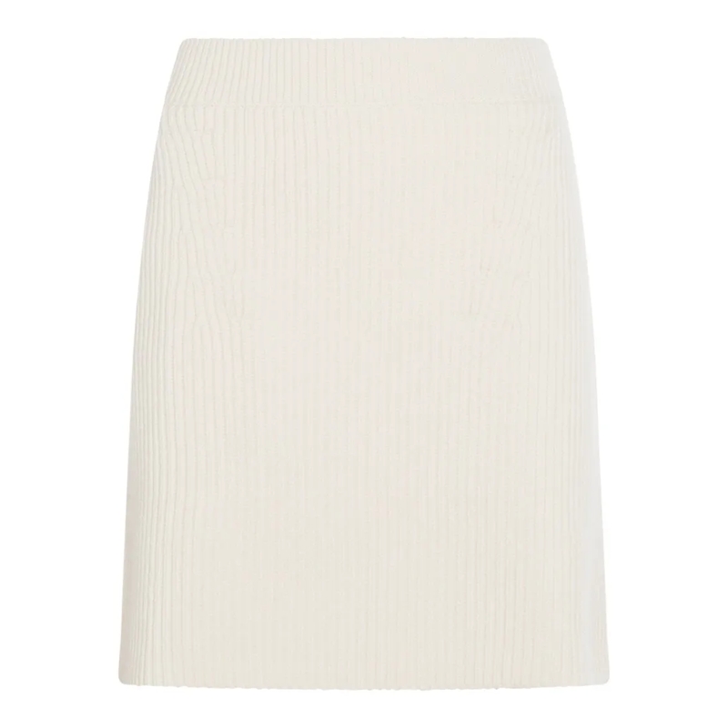 Jil Sander Minirock White Wool Skirt Neutrals