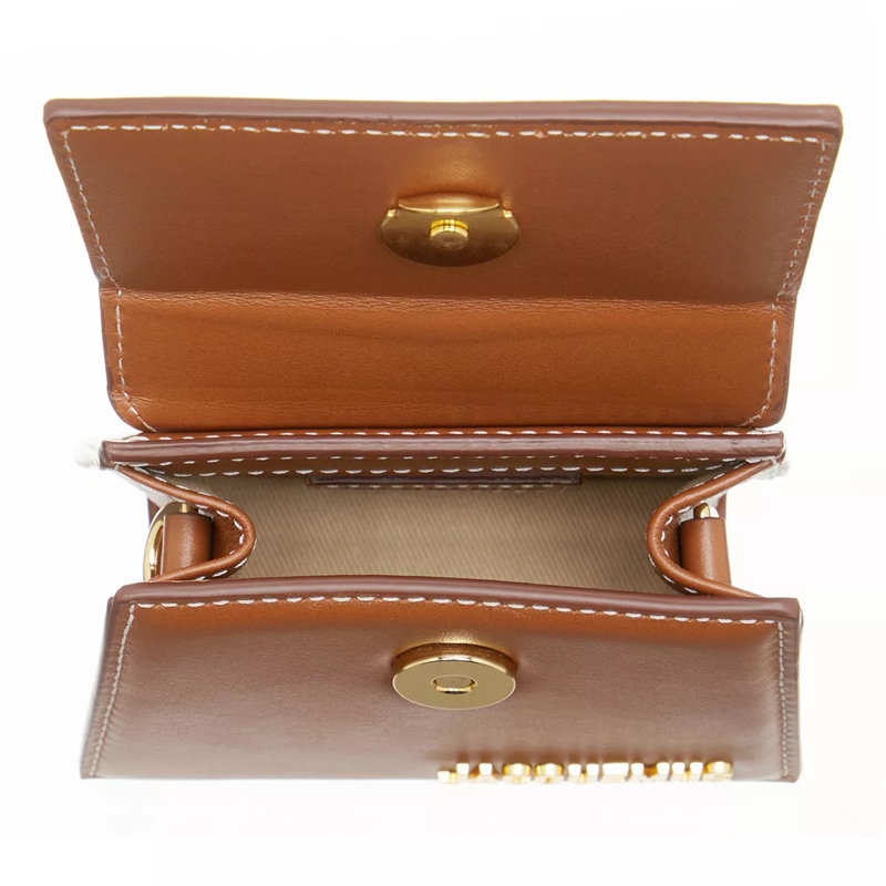 Jacquemus Micro sac Le Chiquito Top Handle Bag Leather Light Brown(Image 5)