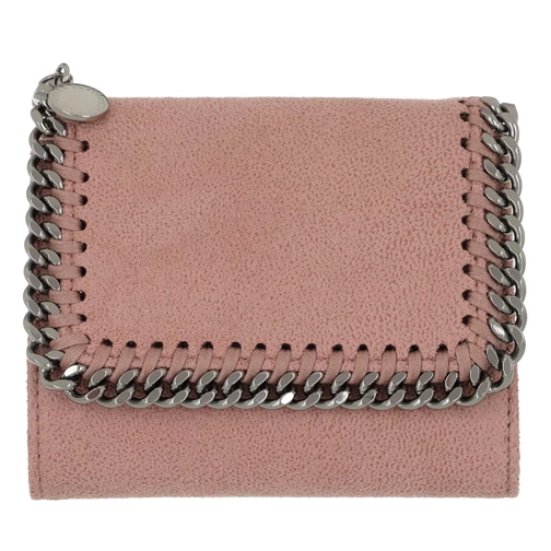 Stella McCartney Falabella Small Flap Wallet Shaggy Deer Pink Vikbar plånbok