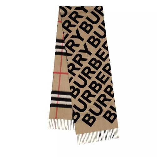 Burberry Giant Check Cashmere Scarf Beige Kashmirsjal
