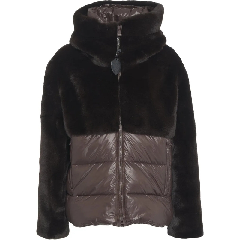 Blauer Veste de transition Jacket with faux fur insert braun