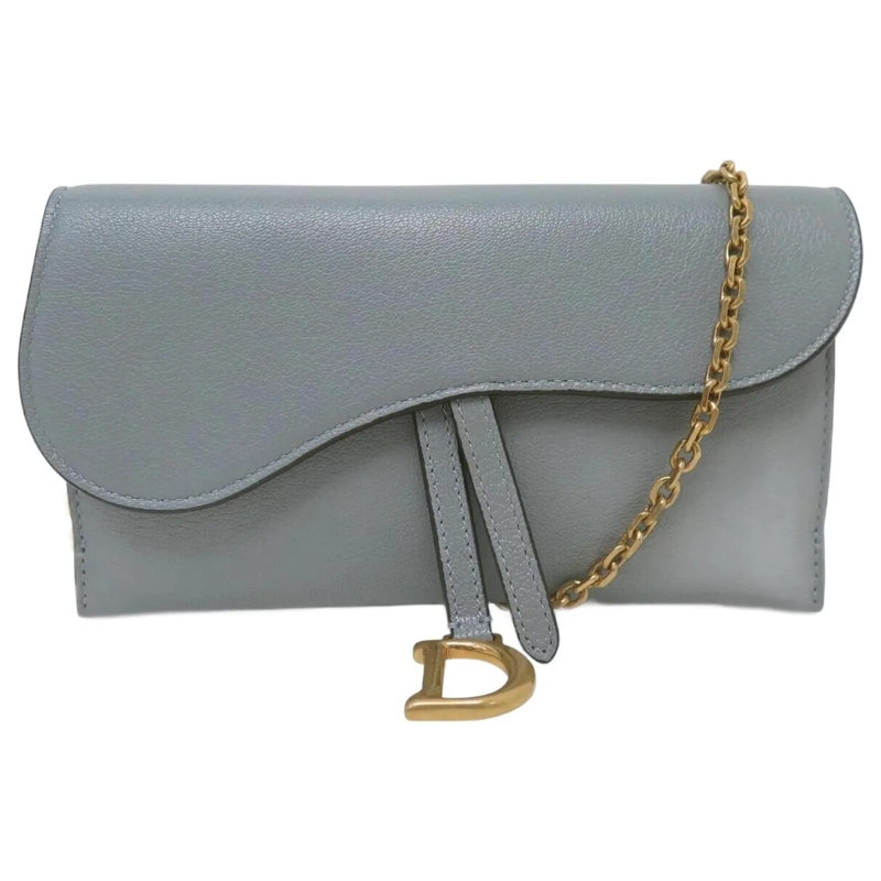Christian Dior Satchel NEUE DIOR SADDLE POUCH S5614CCEH AUS STRUKTURIERTE blau