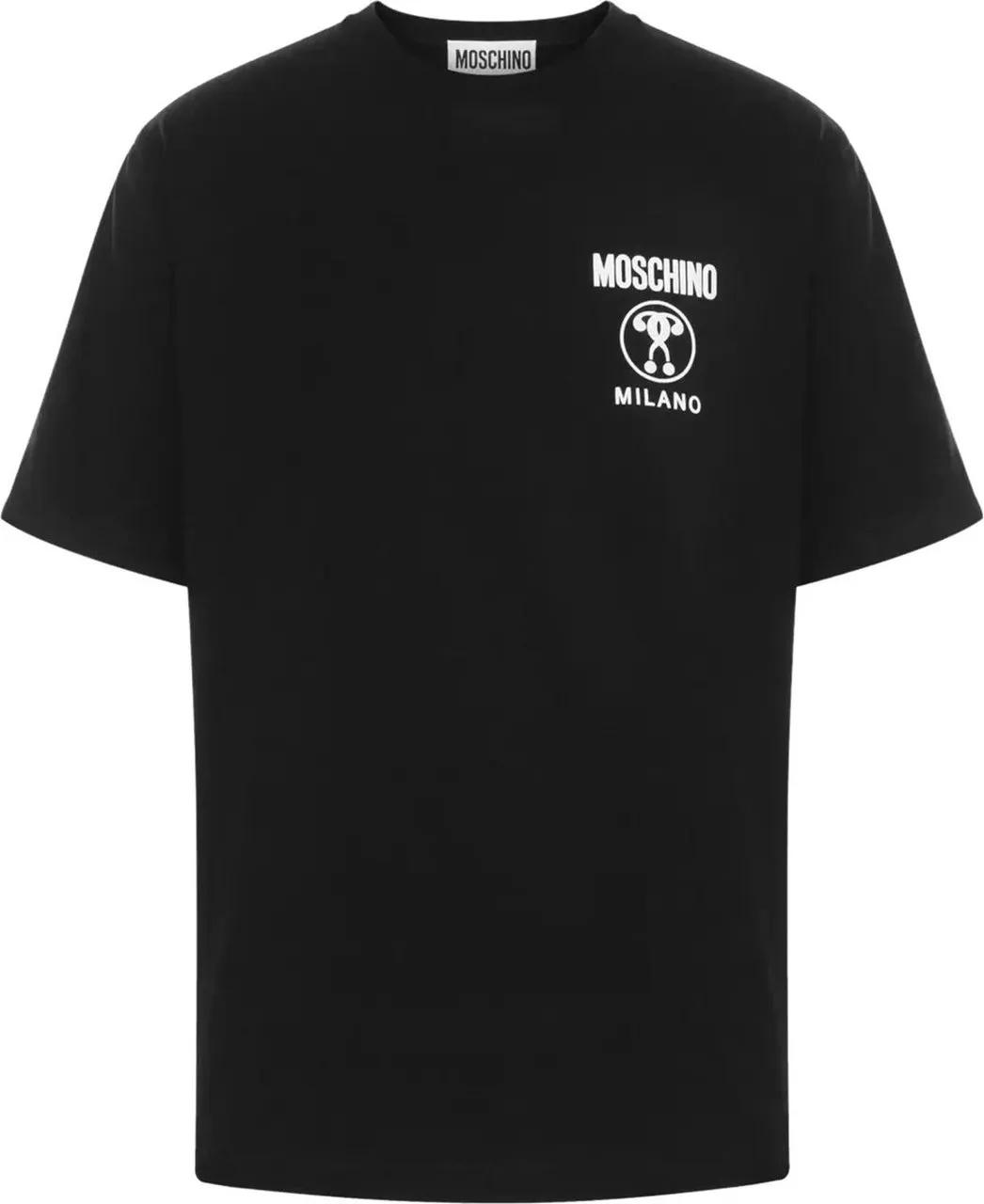 Thumbnail - Moschino - Organic Cotton Double Question Tee - Größe IT 54 - schwarz