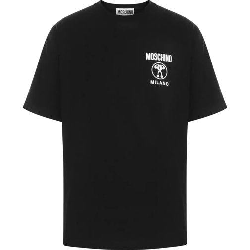 Moschino T-Shirts Organic Cotton Double Question Tee schwarz