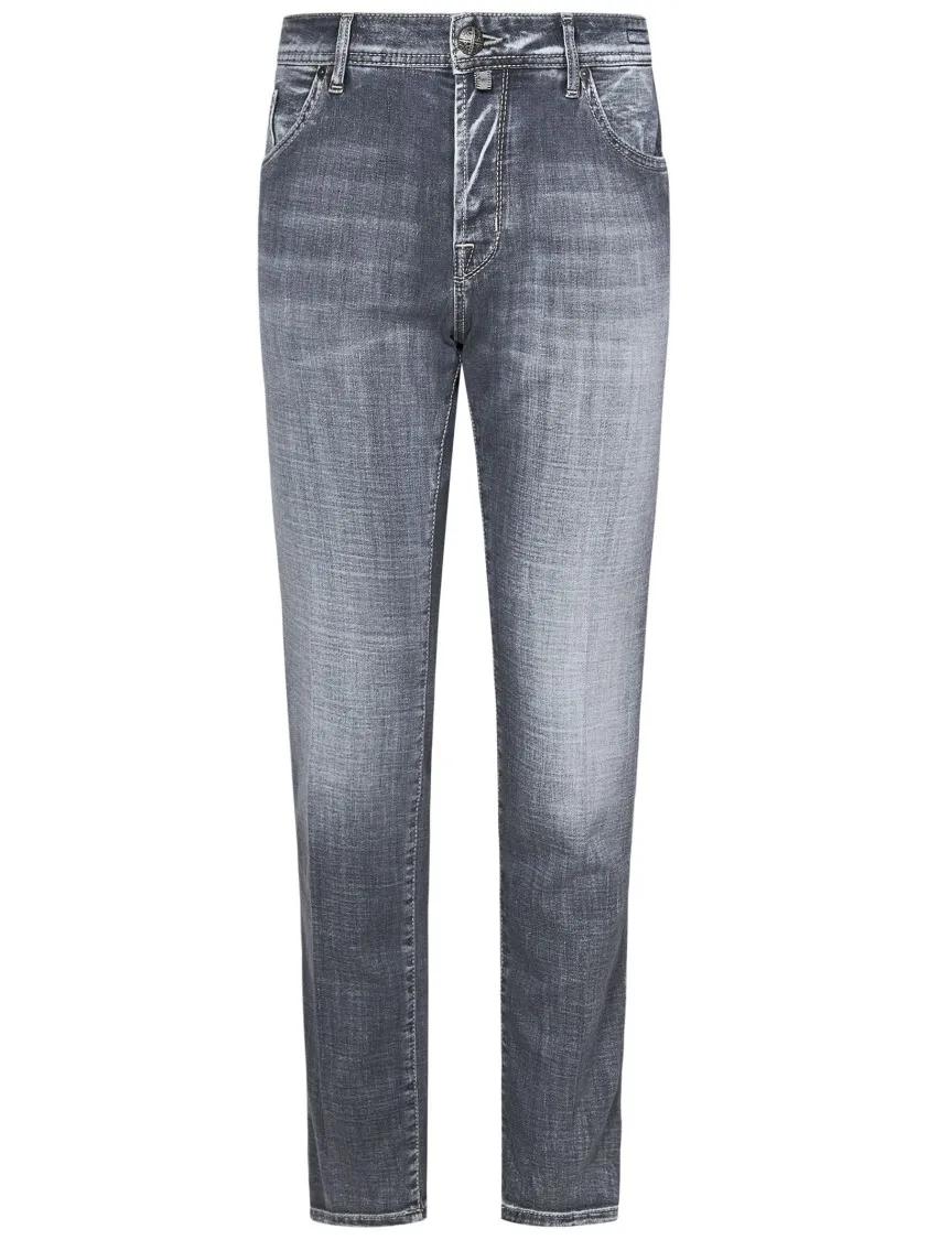 Thumbnail - Jacob Cohen - Cropped Carrot Slim Fit Jeans With Enzyme Wash And - Größe 36 - grau