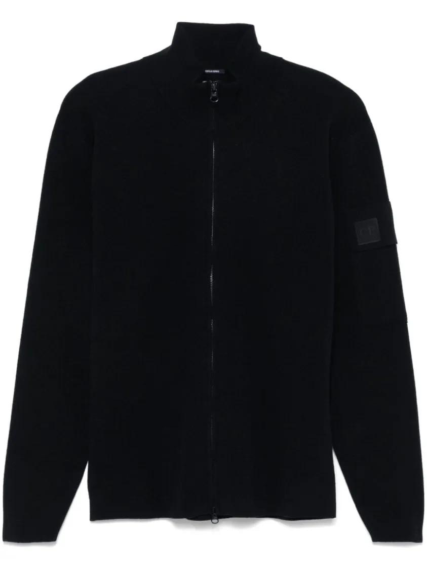 CP Company - Black Wool Sweater - Größe XL - schwarz