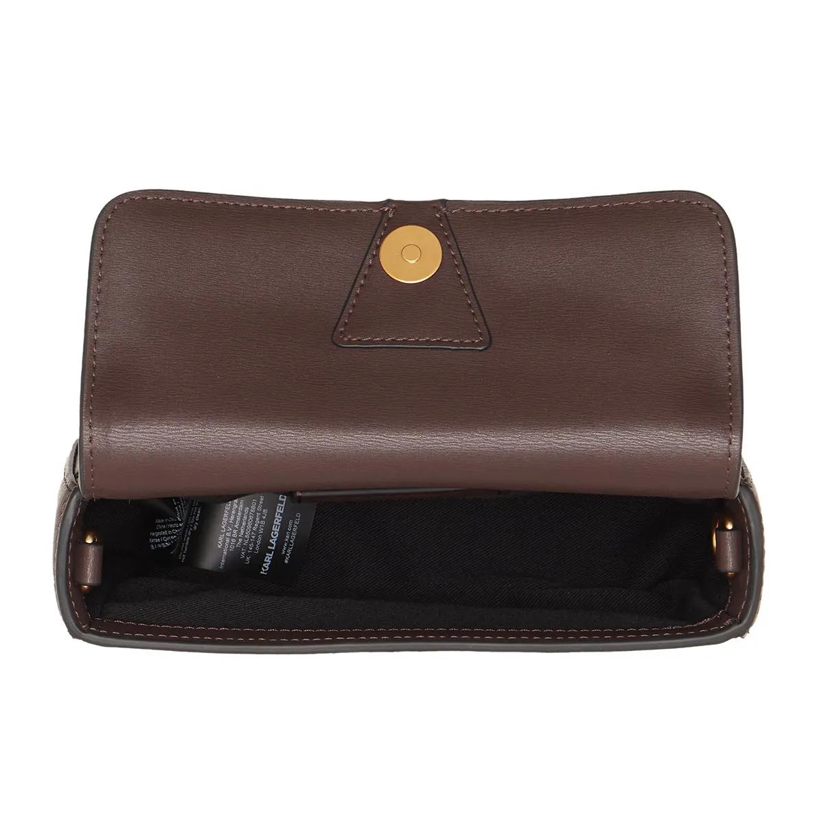 Karl Lagerfeld Crossbody bags K Ikonik 2.0 Leather Fl Shb St in zwart