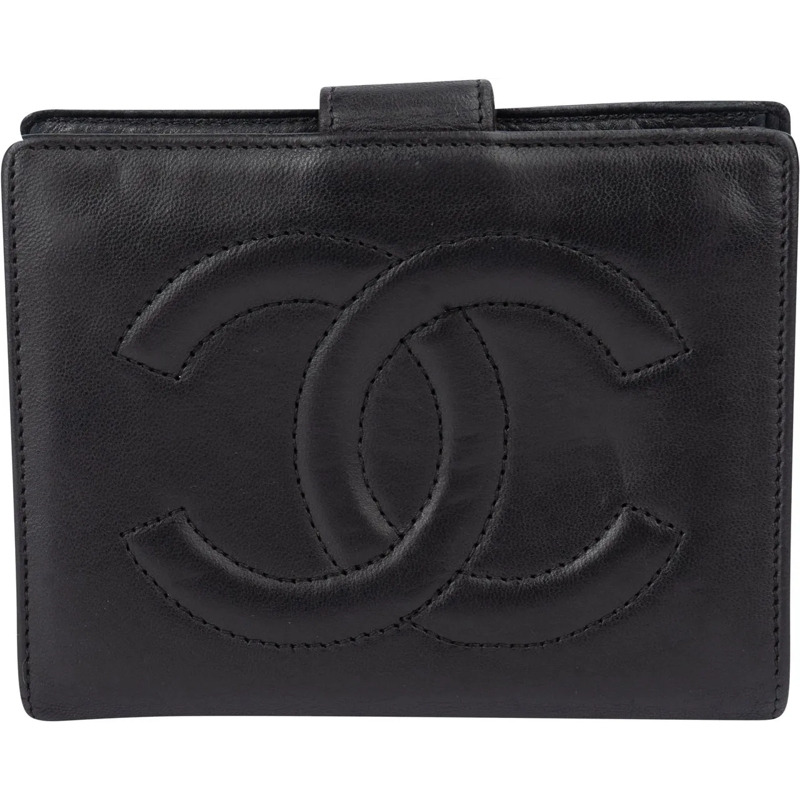 Chanel Geldbörse Chanel Lambskin CC Wallet schwarz