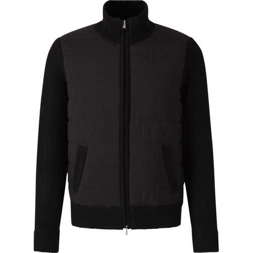 Gran Sasso Vestes en duvet Quilted Panel Cardigan schwarz