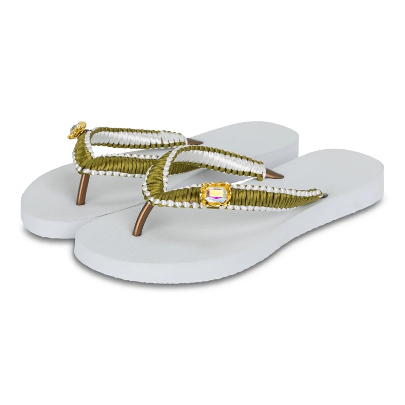 UZURII Flip Flops flip flop Green Macrame Switch weiss(Image 19)