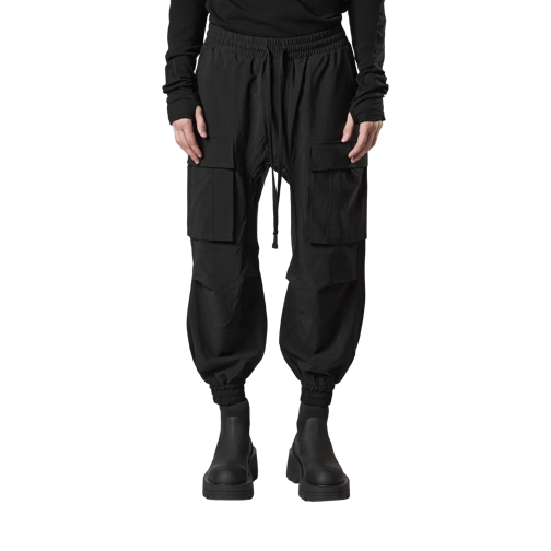 Thom Krom Pantalons Weit geschnittene Cargohose black black