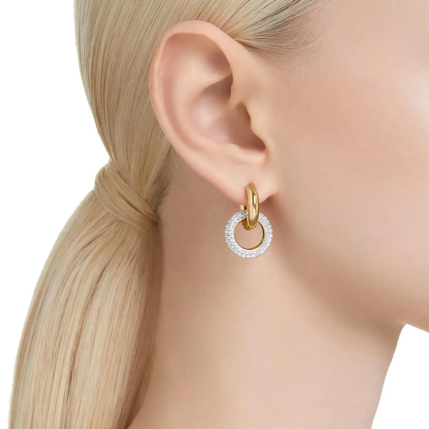 Thumbnail - Swarovski Ohrringe - Dextera hoop earrings, Asymmetrical design, Interl - Gr. unisize - in Weiß - für Damen