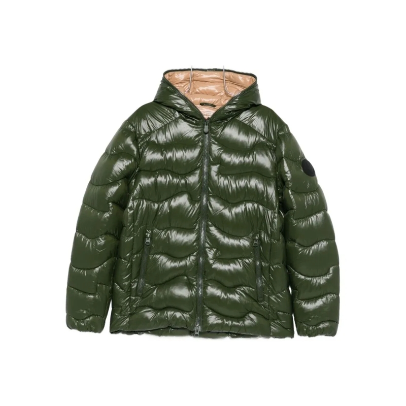 Save the Duck Donsjas Quilted Hooded Jacket With Zippered Pockets And Co Black