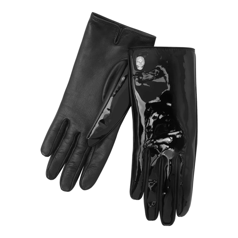 Philipp Plein Handschuhe Handschuhe Skull Mit Schmucksteinen schwarz
