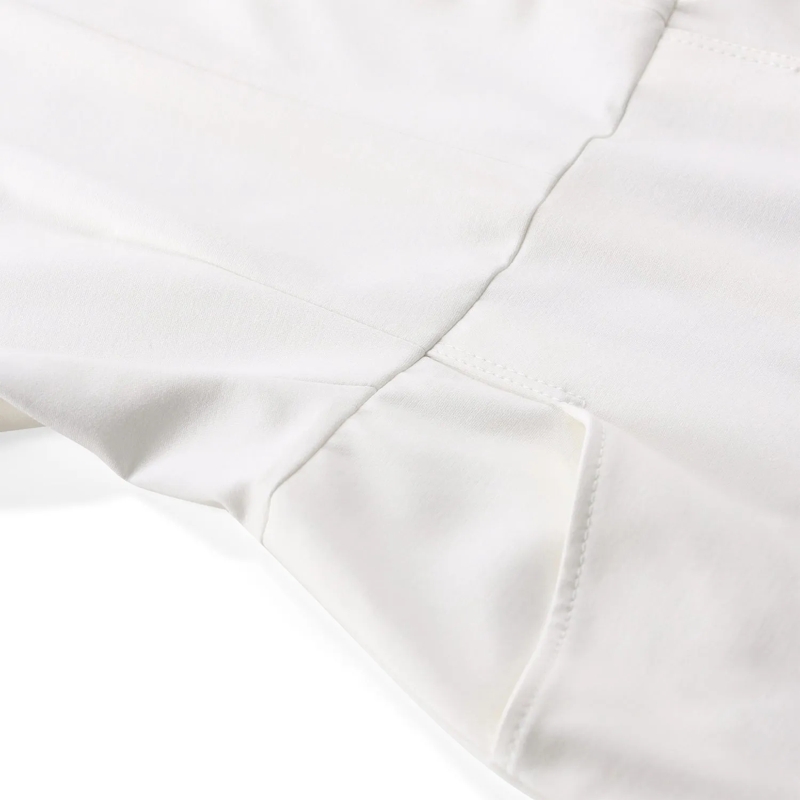 Fabiana Filippi Minikleid Midikleid mit gerafften Ärmeln weiß(Image 4)