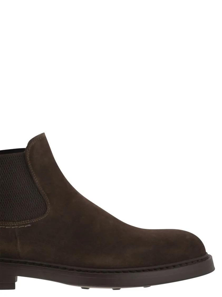 Thumbnail - Doucal's Stiefel - Brown Suede Boot With Elasticated Sides - Gr. 40,5 (EU) - in Braun - für Damen