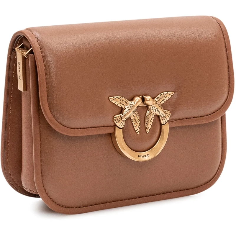 Pinko Schultertasche Borsa Love Box Mini con Patta beige(Image 3)