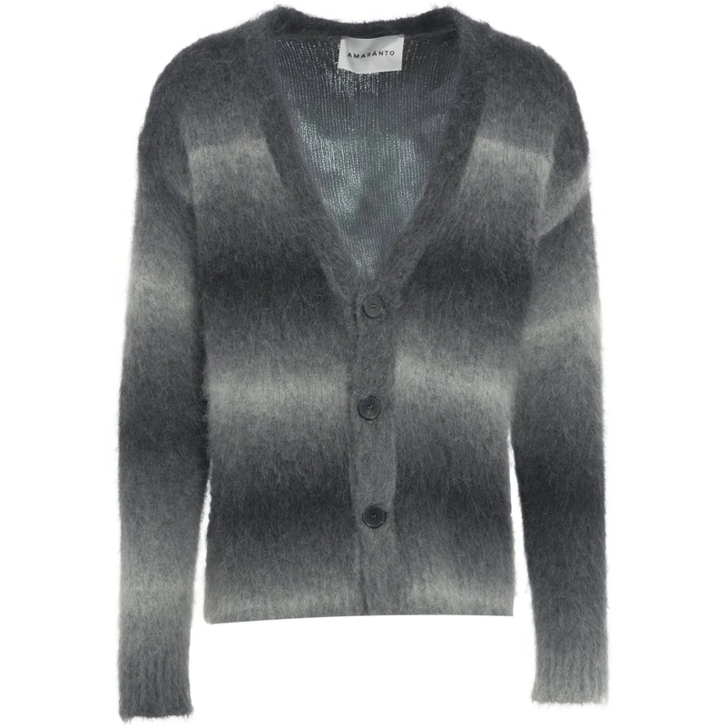 Amaranto Weste Alpaca wool cardigan grau
