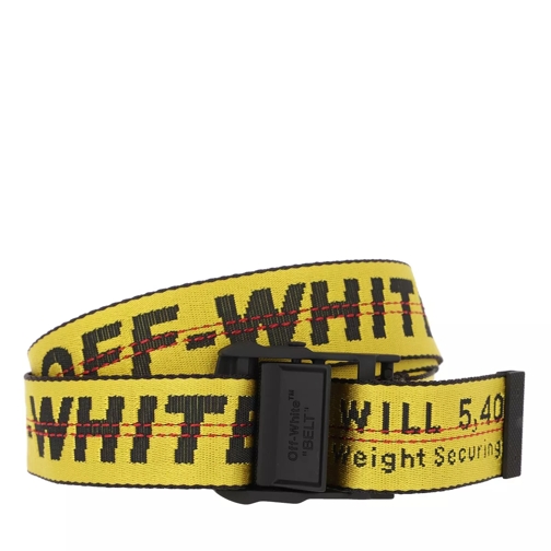 Off-White Classic Industrial Belt Yellow/Black Ceinture tissée