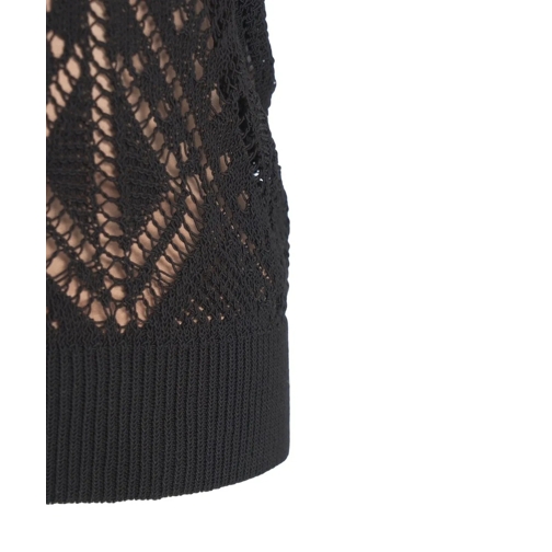 LIU JO Hauts à manches longues Crochet polo shirt schwarz (Image 4)