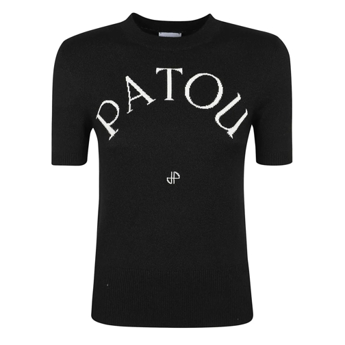 Patou T-Shirts Jacquard Short Sleeve Black