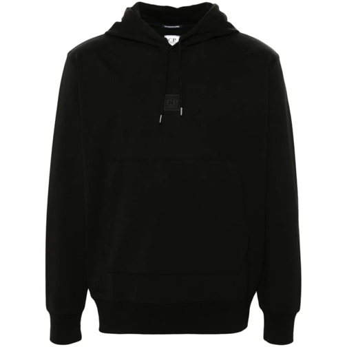 CP Company Black Cotton Hoodie Black Hoodie