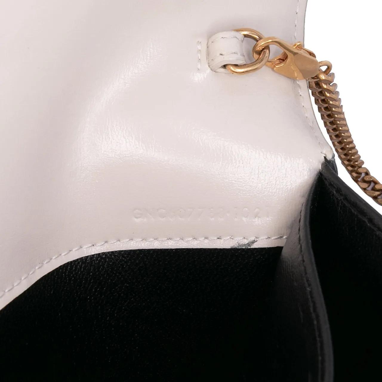 Thumbnail - Saint Laurent Hobo Bags - Bicolor Calfskin Uptown Chain Wallet - Gr. unisize - in Schwarz - für Damen