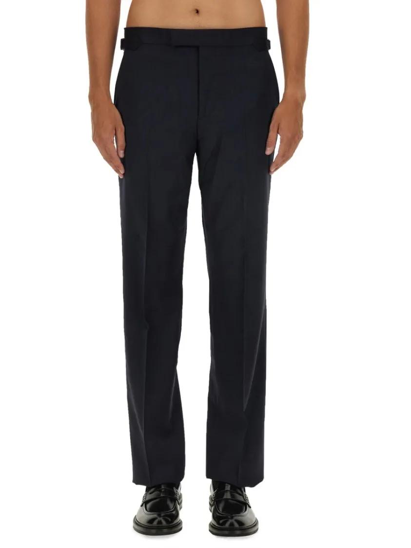 Thumbnail - Vivienne Westwood - Straight-Leg Tailored Black Pants With Classic Wai - Größe 50 - blau