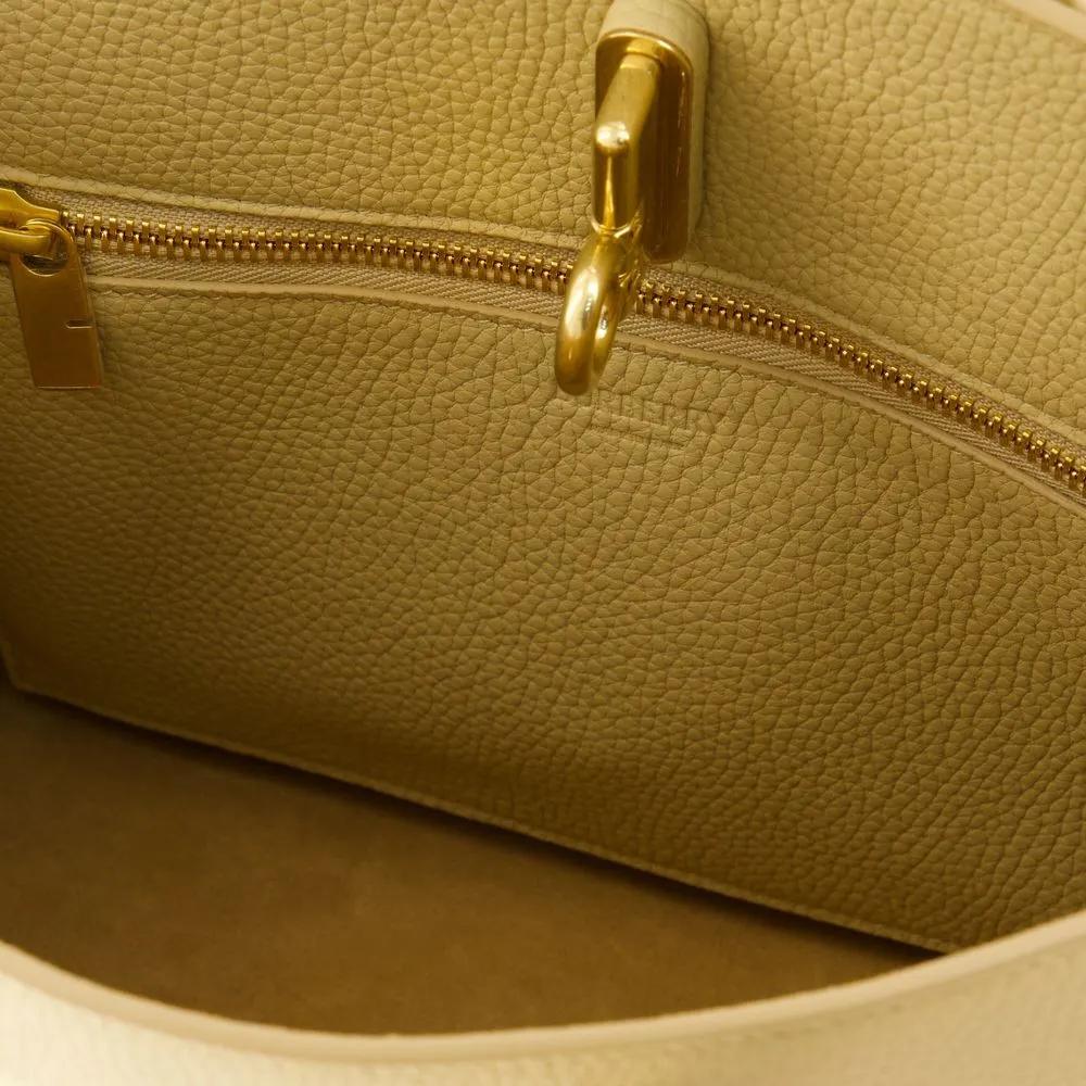 Burberry Totes & shoppers Small Rocking Horse Shopper Bag Leather Beige in bruin