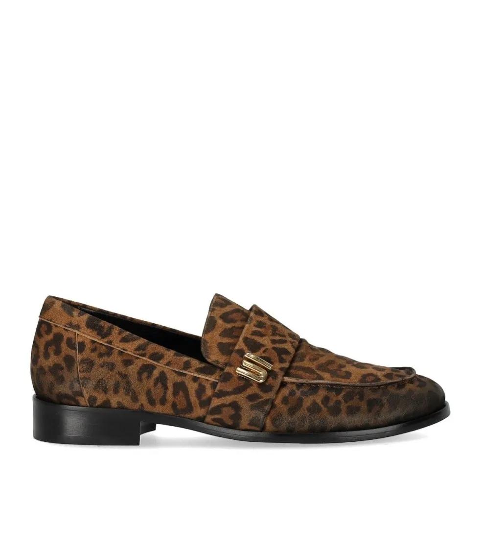 Strategia Vrouw Bruin - Claire Animal Print Loafer In Maat 38 (Eu)