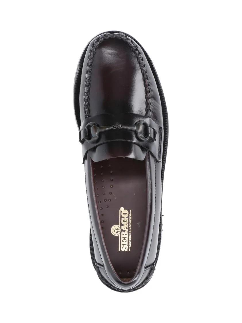 Thumbnail - Polished Leather Moccasin Flats With Decorative St - Gr. 37 (EU) - in Braun