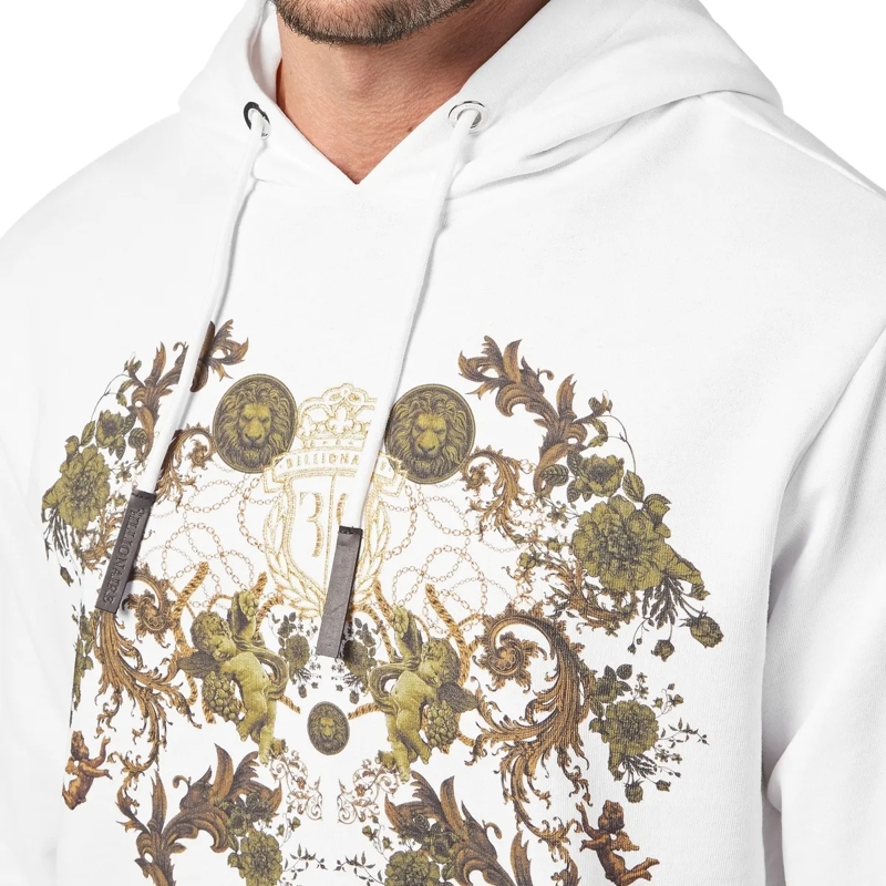 BILLIONAIRE Top Hoodie Crest weiss(Image 4)