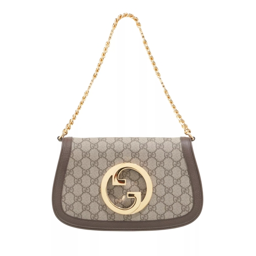 Gucci Blondie Shoulder Bag Beige and Ebony Shoulder Bag