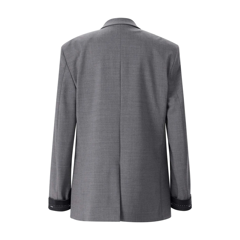 MSGM Blazer Oversized Blazer aus Schurwolle grau(Image 2)