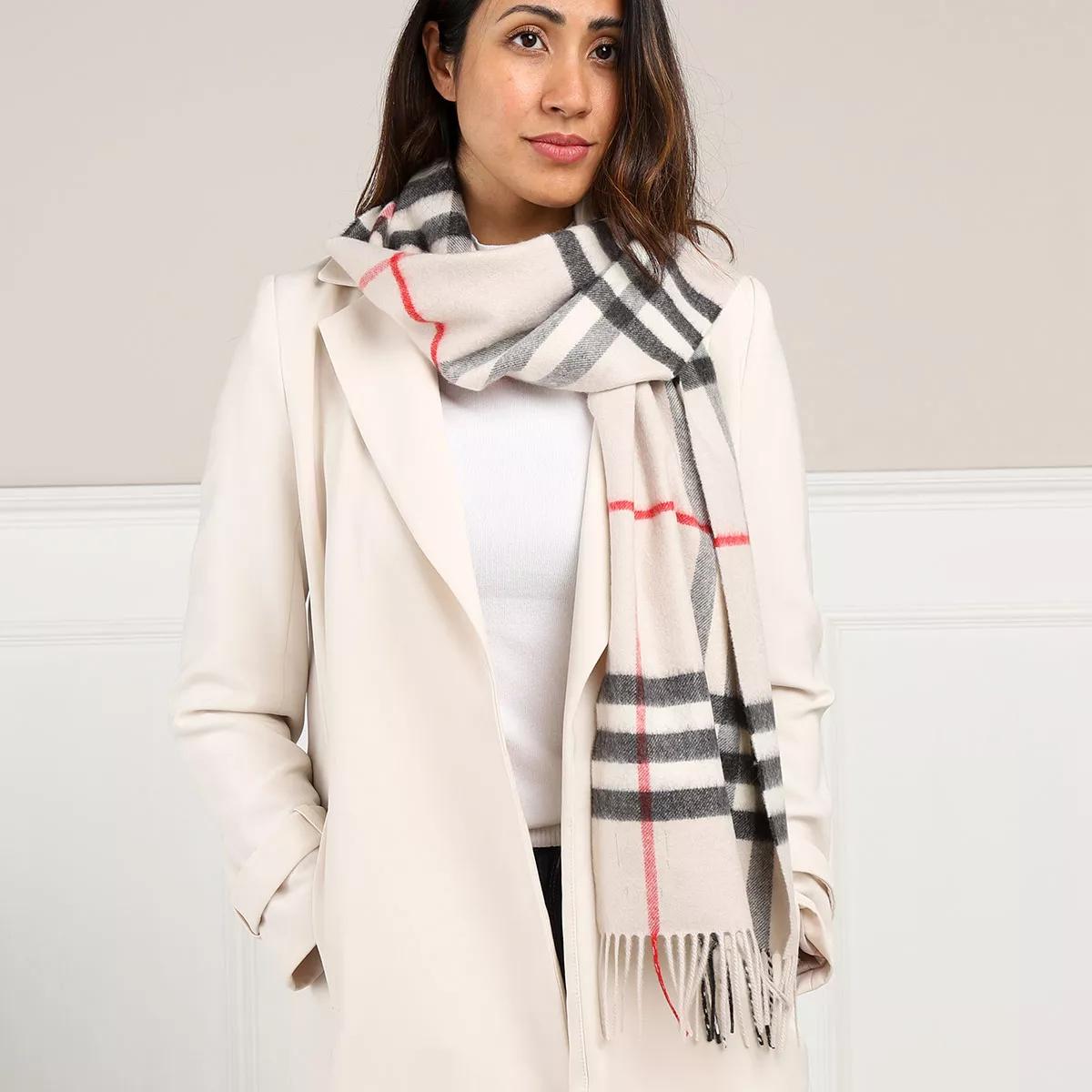 Burberry Icon Scarf Cashmere Stone Check Kashmirsjal