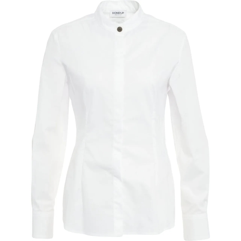 Dondup Bluse Mandarin collar blouse weiß