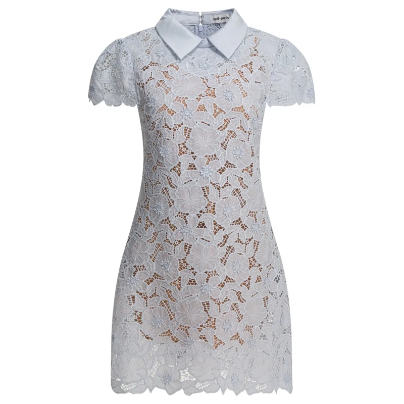 Self Portrait Minikleid Guipure Lace Dress White