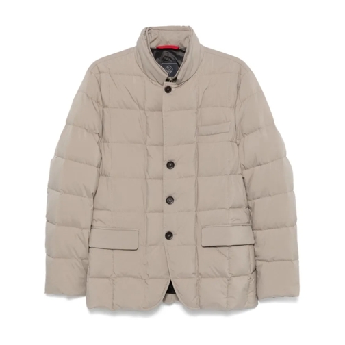 Fay Daunenjacken Taupe Quilted Padded Coat Grey